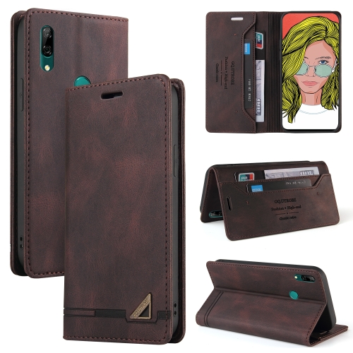 

For Huawei P Smart Z Skin Feel Anti-theft Brush Horizontal Flip Leather Case with Holder & Card Slots & Wallet(Brown)