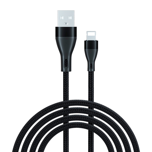 

ADC-001 3A USB to 8 Pin Weave Fast Charging Data Cable, Length:2m(Black)
