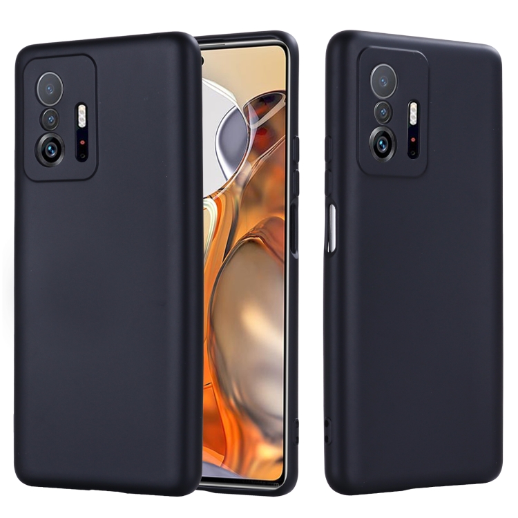 

For Xiaomi 11T 5G Solid Color Liquid Silicone Dropproof Full Coverage Protective Case(Black)