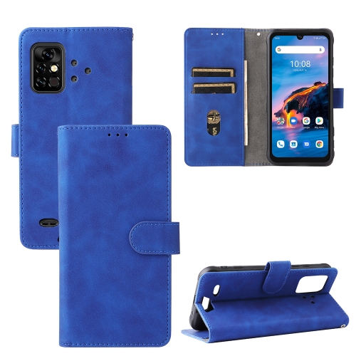 

For UMIDIGI Bison Pro Solid Color Skin Feel Magnetic Buckle Horizontal Flip Calf Texture PU Leather Case with Holder & Card Slots & Wallet(Blue)