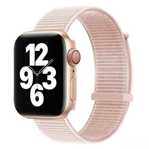 

Hook and Loop Fastener Dual Section Watch Band For Apple Watch Ultra 49mm&Watch Ultra 2 49mm / Series 9&8&7 45mm / SE 3&SE 2&6&SE&5&4 44mm / 3&2&1 42mm(Pearl Pink)