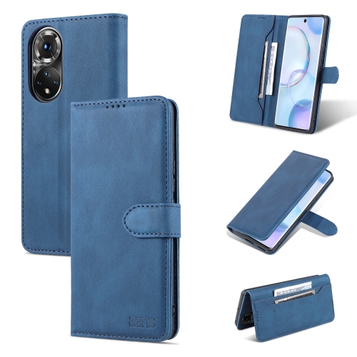 

For Honor 50 AZNS Dream II Skin Feel PU+TPU Horizontal Flip Leather Case with Holder & Card Slots & Wallet(Blue)