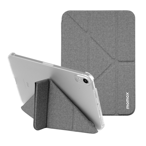 MOMAX PC + PU Horizontal Flip Leather Tablet Case with Holder & Sleep / Wake-up Function For iPad mini 6(Dark Grey)