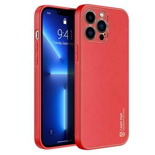 

DUX DUCIS YOLO Series PU + PC + TPU All-inclusive Electroplating Shockproof Protective Case For iPhone 13 Pro(Red)