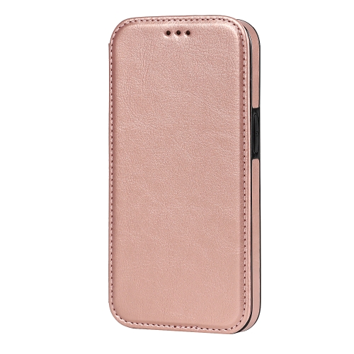 

Strong Magnetic Closure PU + TPU Leather Case with Card Slots & Holder For iPhone 13 Pro(Rose Gold)