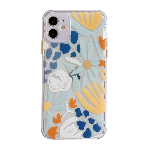 

Shockproof TPU Pattern Protective Case For iPhone 13 Pro(Sunflower)