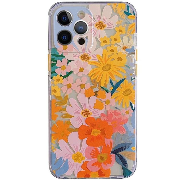 

Shockproof TPU Pattern Protective Case For iPhone 13(Watercolor Chrysanthemum)