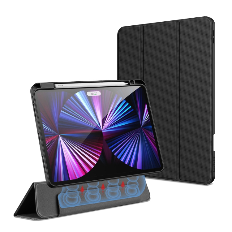 

DUX DUCIS Strong Magnetic Series Horizontal Flip Magnetic PU + TPU + PC Leather Tablet Case with Three-folding Holder & Pen Slot For iPad Pro 11 (2021)(Black)