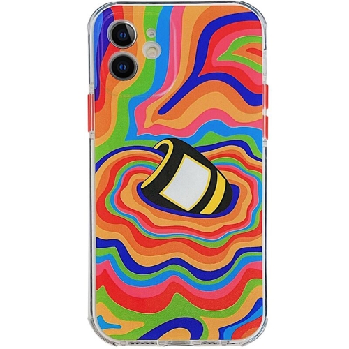 

Shockproof TPU Pattern Protective Case For iPhone 13 Pro(Graffiti Bucket)