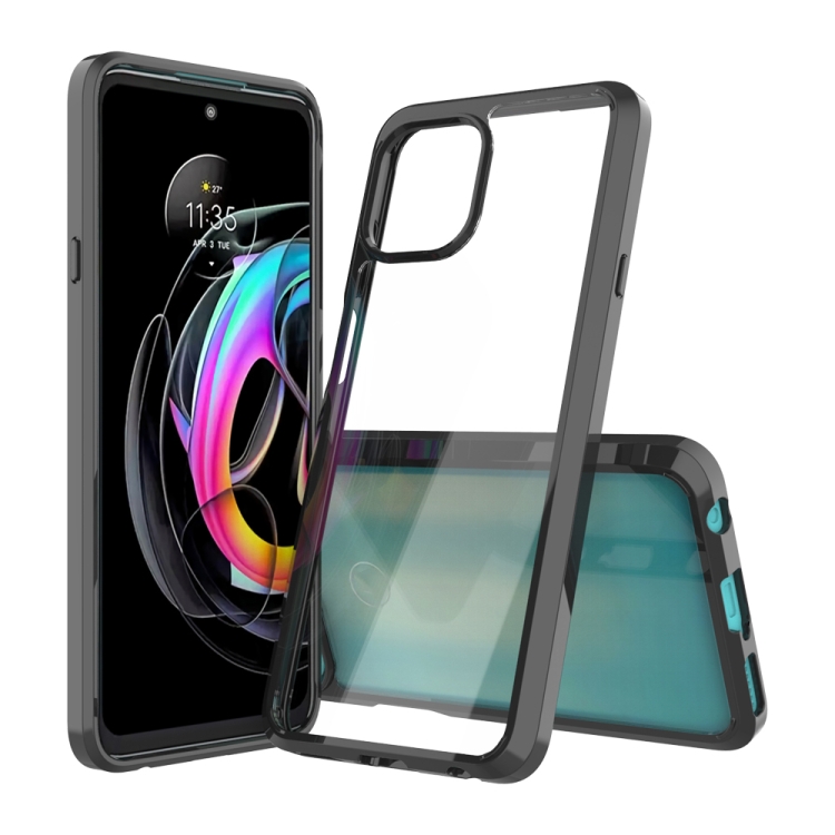 

For Motorola Edge 20 Lite Shockproof Scratchproof TPU + Acrylic Protective Case(Black)