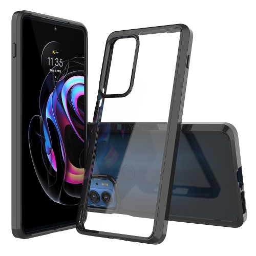 

For Motorola Edge 20 Pro Shockproof Scratchproof TPU + Acrylic Protective Case(Black)