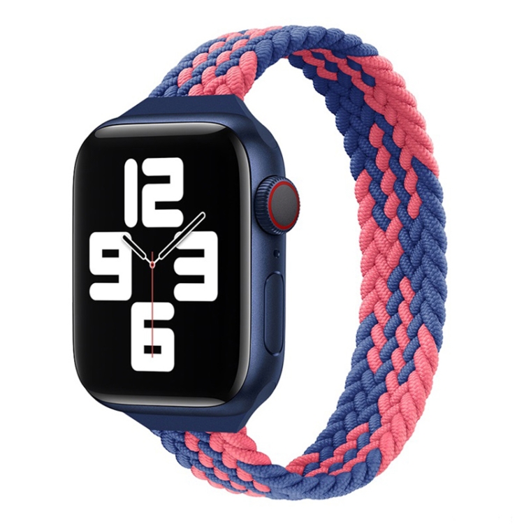 Small Waist Single Loop Nylon Braid Watch Band For Apple Watch