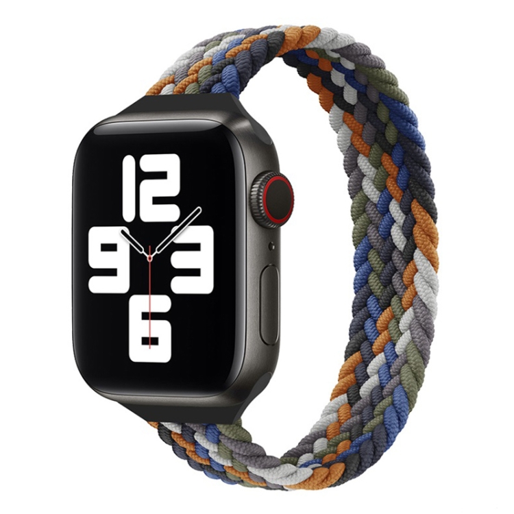 Small Waist Single Loop Nylon Braid Watch Band For Apple Watch