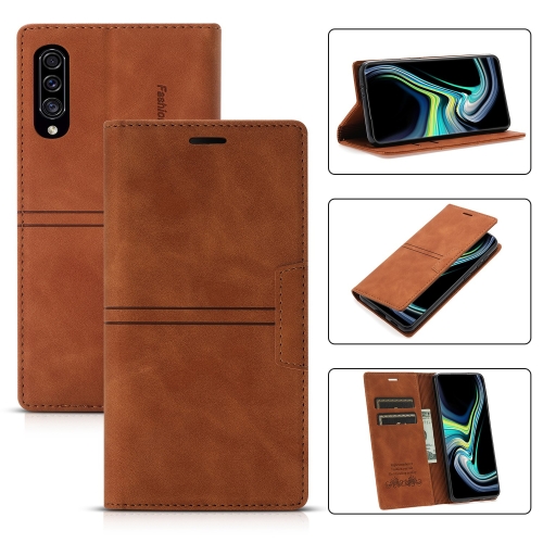 

For Samsung Galaxy A50 / A30s / A50s Dream Magnetic Suction Business Horizontal Flip PU Leather Case with Holder & Card Slot & Wallet(Brown)