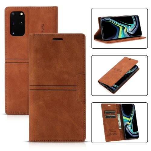 

For Samsung Galaxy S20 FE Dream Magnetic Suction Business Horizontal Flip PU Leather Case with Holder & Card Slot & Wallet(Brown)