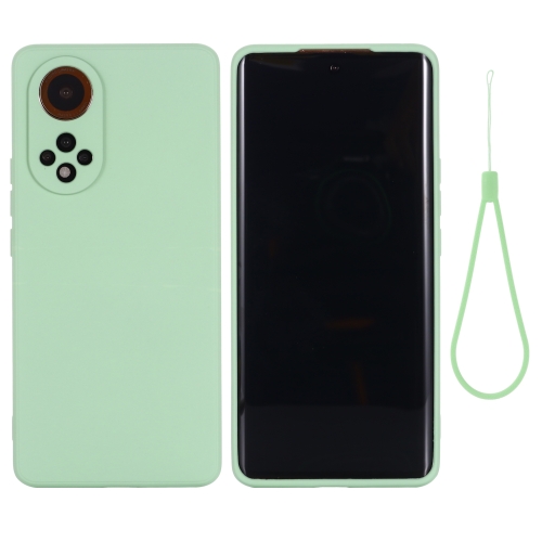 

For Huawei Nova 9 Solid Color Liquid Silicone Dropproof Full Coverage Protective Case(Green)