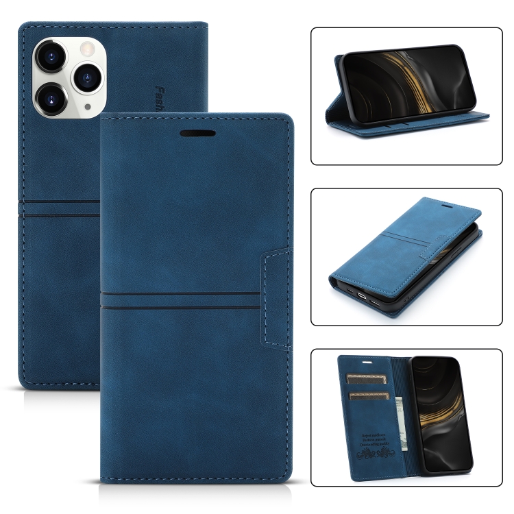 

Dream Magnetic Suction Business Horizontal Flip PU Leather Case with Holder & Card Slot & Wallet For iPhone 13(Blue)