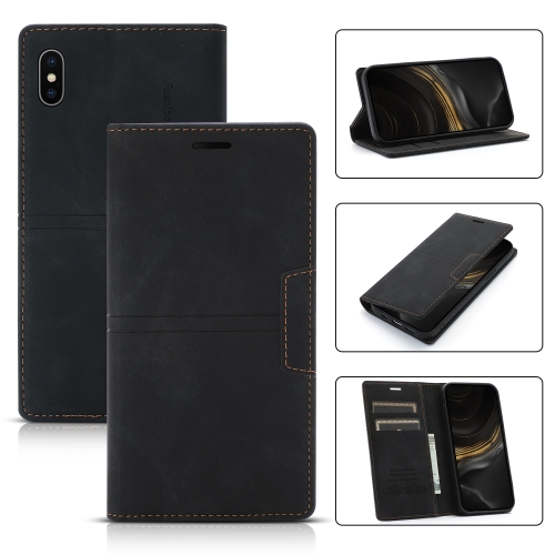 

Dream Magnetic Suction Business Horizontal Flip PU Leather Case with Holder & Card Slot & Wallet For iPhone X / XS(Black)