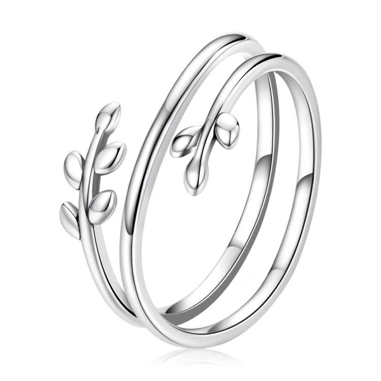 

S925 Sterling Silver Multi-loop Wicker Women Open Ring