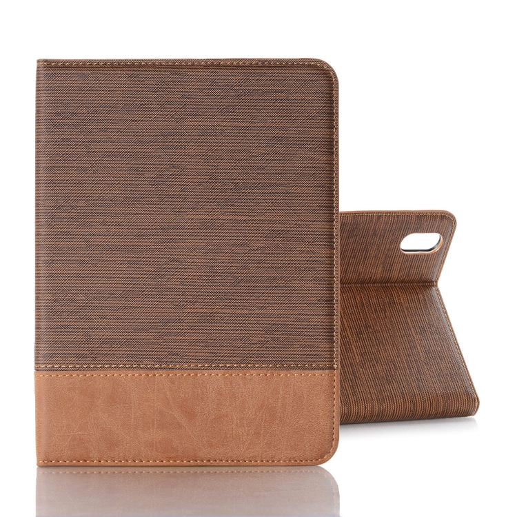 

Cross & Sheepskin Texture Horizontal Flip Leather Tablet Case with Holder & Card Slots & Wallet For iPad mini 6(Coffee)