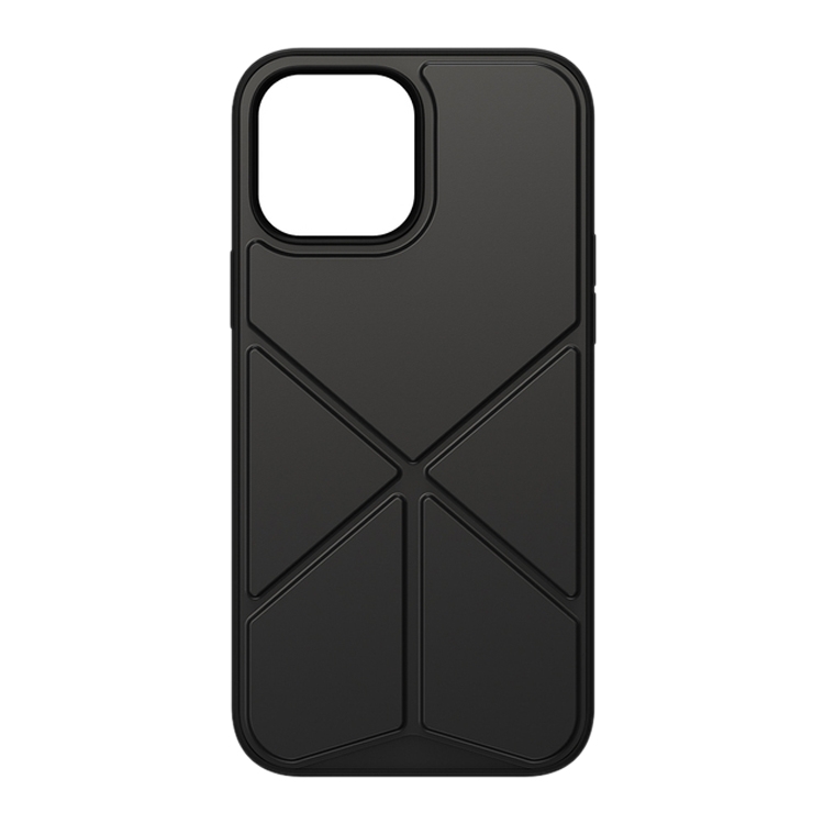 

ROCK Element Plus TPU + PC Shockproof Protective Case with Folding Holder For iPhone 13(Black)
