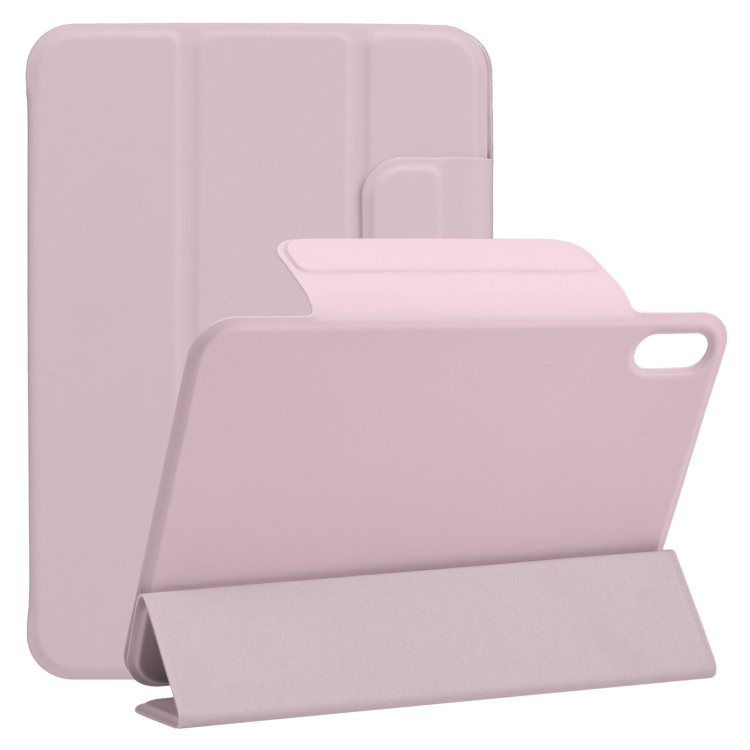 

Horizontal Flip Ultra-thin Fixed Buckle Magnetic PU Tablet Case With Three-folding Holder & Sleep / Wake-up Function For iPad mini 6(Pink)