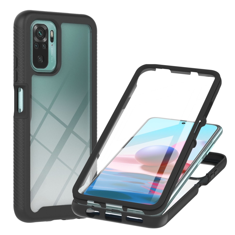 

For Xiaomi Redmi Note 10 Starry Sky Full Body Hybrid Shockproof Phone Case(Black)