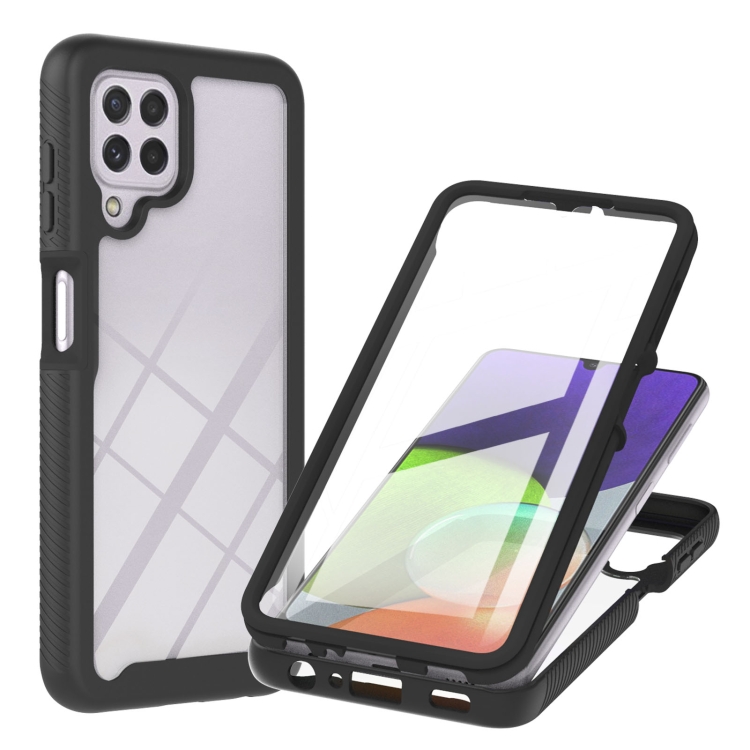 

For Samsung Galaxy A22 4G Starry Sky Full Body Hybrid Shockproof Phone Case(Black)