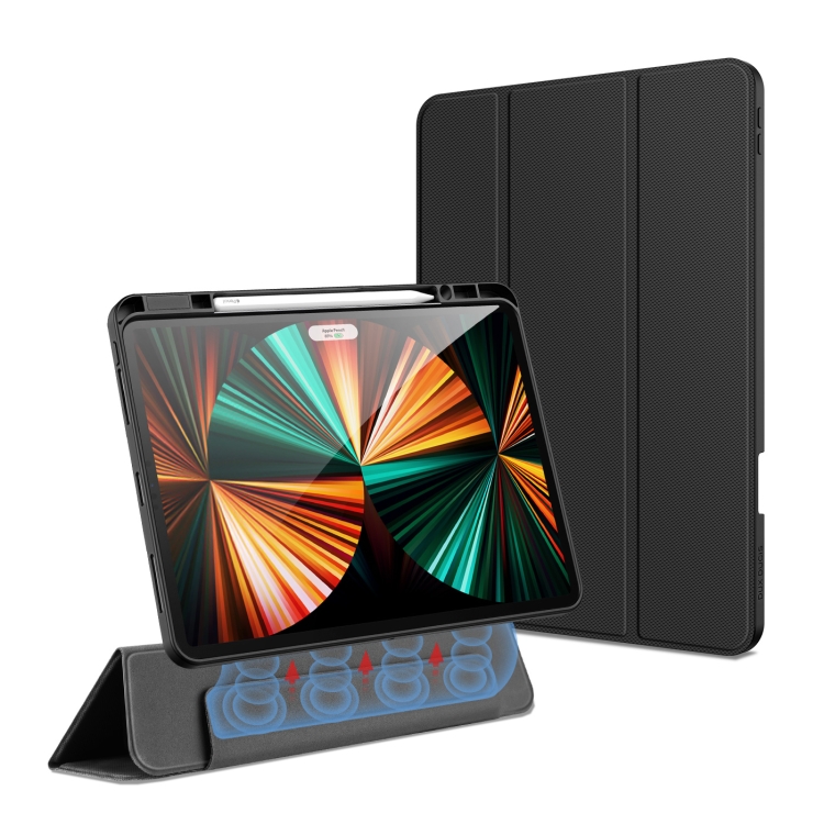 

DUX DUCIS Strong Magnetic Series Horizontal Flip PU + TPU + PC Tablet Leather Tablet Case with Three-folding Holder & Pen Slot For iPad Pro 12.9 (2021)(Black)