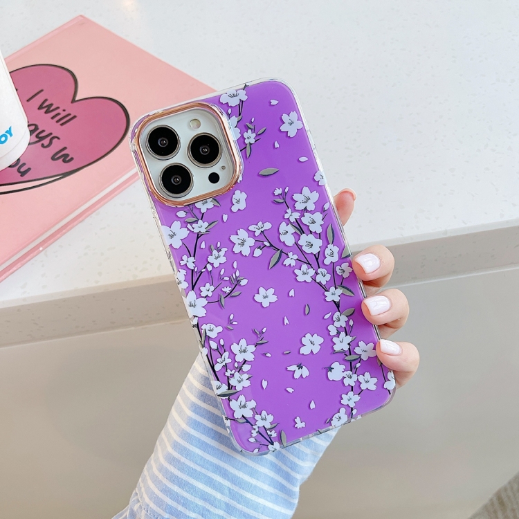 

Dual-side Laminating Shockproof TPU Protective Case For iPhone 13(Purple)