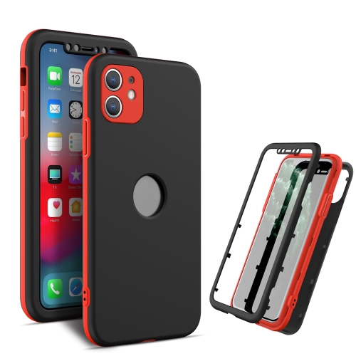 

360 Degrees Full Package PC + TPU Combination Case For iPhone 11(Red+Black)