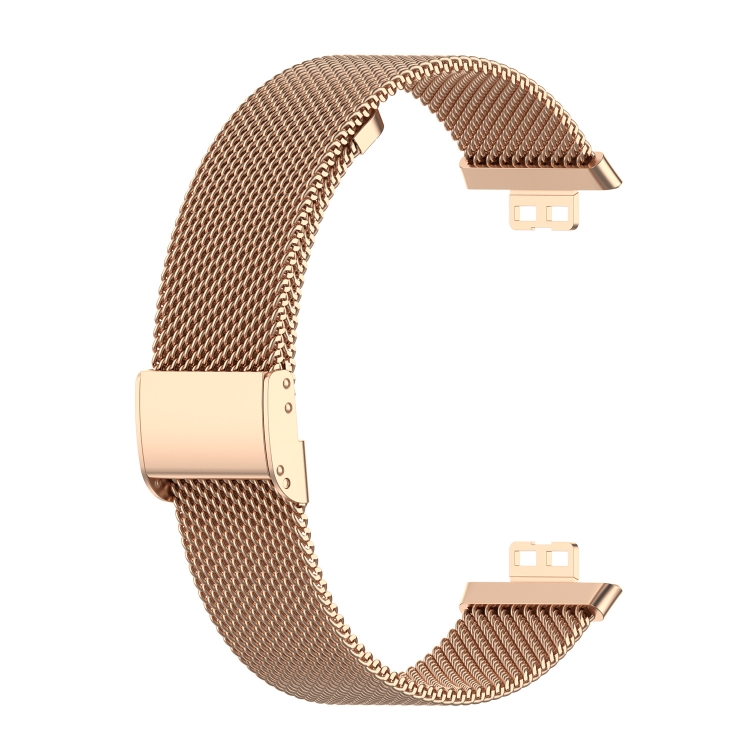 

For Huawei Watch Fit Mesh Metal Replacement Strap Watchband(Rose Gold)