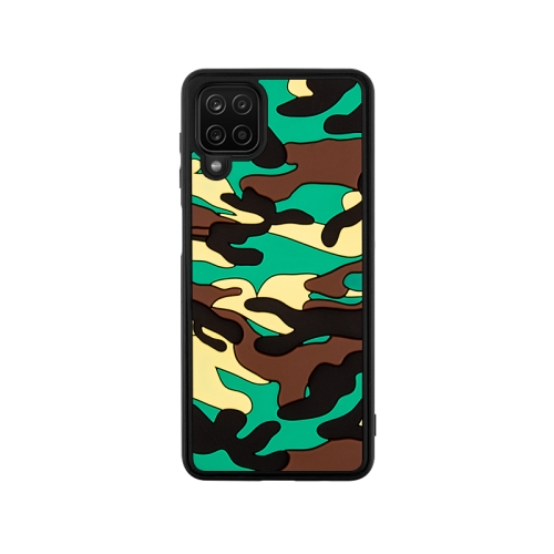 

For Samsung Galaxy A12 5G Camouflage Clouds Embossed Skin Feel Silicone Shockproof Case(Green)