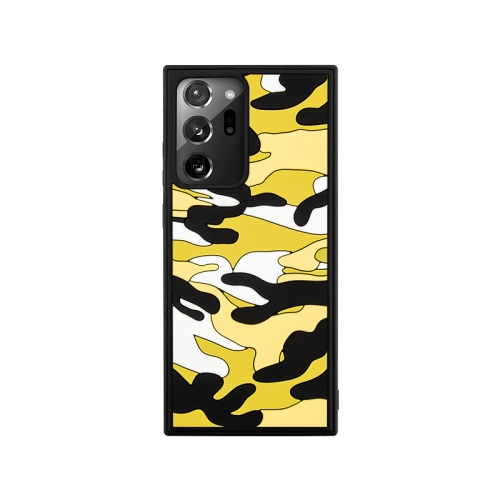 

For Samsung Galaxy Note20 Ultra Camouflage Clouds Embossed Skin Feel Silicone Shockproof Case(Yellow)