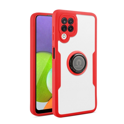 

For Samsung Galaxy A22 4G 360 All-inclusive Dual-sided Magnetic Case with Ring Holder(Red)