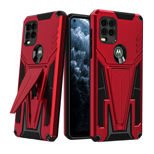 

For Motorola Moto G Stylus 5G Super V Armor PC + TPU Shockproof Case with Invisible Holder(Red)