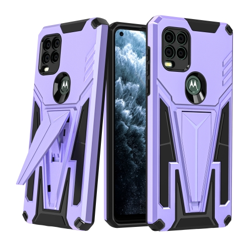 

For Motorola Moto G Stylus 5G Super V Armor PC + TPU Shockproof Case with Invisible Holder(Purple)