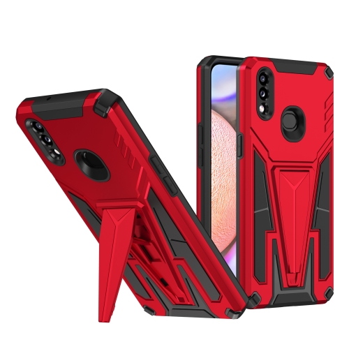 

For Samsung Galaxy A10s Super V Armor PC + TPU Shockproof Case with Invisible Holder(Red)