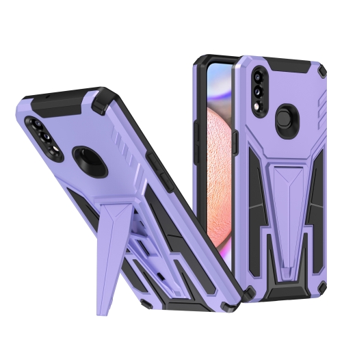 

For Samsung Galaxy A10s Super V Armor PC + TPU Shockproof Case with Invisible Holder(Purple)