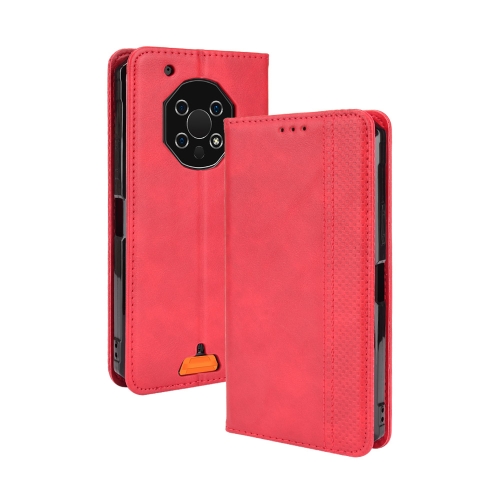 

For Oukitel WP13 5G Magnetic Buckle Retro Crazy Horse Texture Horizontal Flip Leather Case with Holder & Card Slots & Photo Frame(Red)