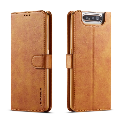 

For Galaxy A80 / A90 LC.IMEEKE Calf Texture Horizontal Flip Leather Case, with Holder & Card Slots & Wallet(Yellow)