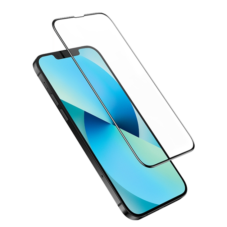 

USAMS US-BH787 0.33mm Silk Screen Full Screen Tempered Glass Film For iPhone 13 Pro Max(Black)