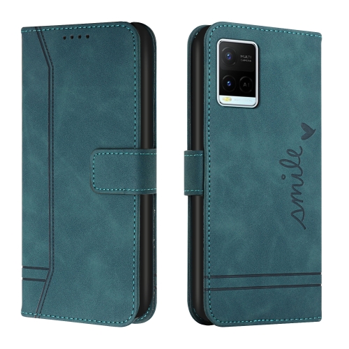 

For vivo Y21(2021) / Y33s / Y21s Retro Skin Feel Horizontal Flip Soft TPU + PU Leather Case(Dark Green)