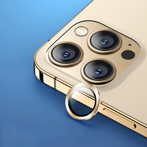 

USAMS US-BH791 Metal Phone Rear Camera Lens Glass Film For iPhone 13 Pro Max / 13 Pro(Gold)