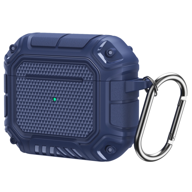 

Diamond Shield Mecha TPU + PC Earphone Protective Case with Hook for AirPods 3(Royal Blue)
