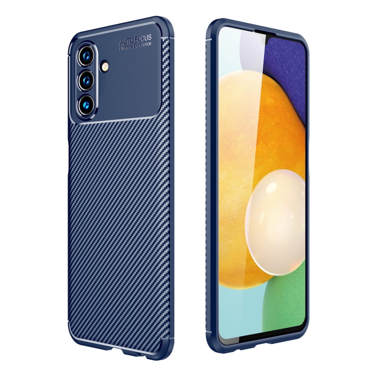

For Samsung Galaxy A13 5G Carbon Fiber Texture Shockproof TPU Case(Blue)