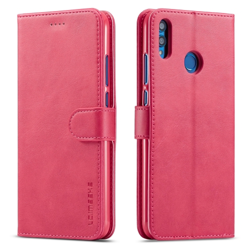 

For Huawei Honor 8X LC.IMEEKE Calf Texture Horizontal Flip Leather Case, with Holder & Card Slots & Wallet(Rose Red)