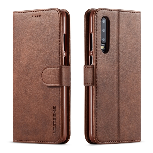 

For Huawei P30 LC.IMEEKE Calf Texture Horizontal Flip Leather Case, with Holder & Card Slots & Wallet(Brown)