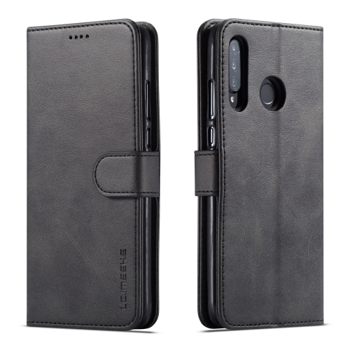 

For Huawei P30 Lite / Nova 4e LC.IMEEKE Calf Texture Horizontal Flip Leather Case, with Holder & Card Slots & Wallet(Black)