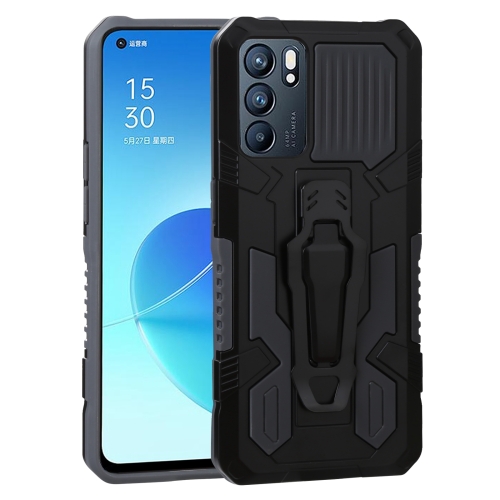 

For OPPO Reno6 Armor Warrior Shockproof PC + TPU Protective Case(Grey)